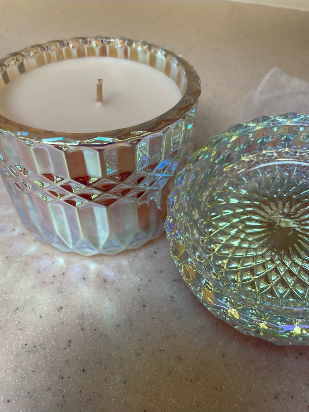Iridescent Glass Soy Candle 8oz